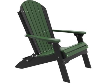 Amish Outdoors Green/Black Folding Adirondack Chair