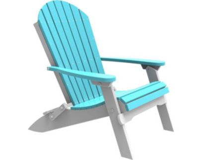 Amish Outdoors Aruba/White Folding Adirondack Chair