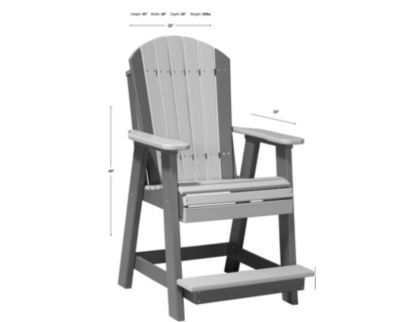 Amish Outdoors Gray/Slate Balcony Adirondack Chair