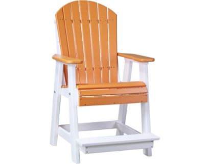 Amish Outdoors Tangerine/White Balcony Adirondack Chair