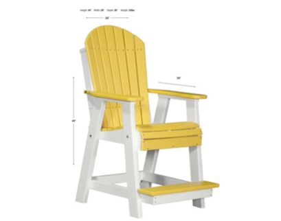 Amish Outdoors Yellow/White Balcony Adirondack Chair