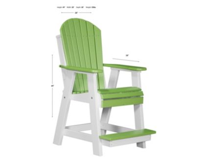 Amish Outdoors Lime/White Balcony Adirondack Chair