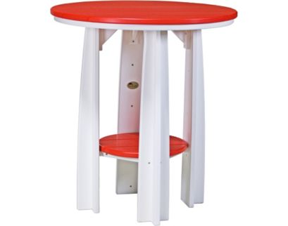 Amish Outdoors Red/White Balcony Dining Table