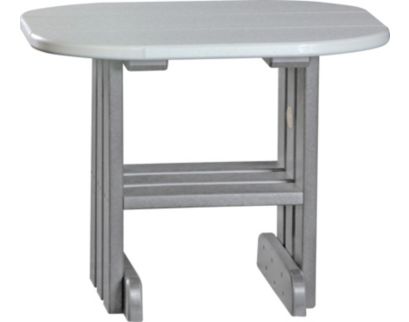 Amish Outdoors Deluxe Gray/Slate Oval End Table