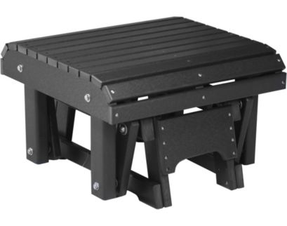 Amish Outdoors Classic Black Adirondack Chair Gliding Footrest