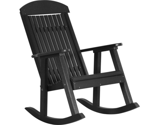 Amish Outdoors Grandpa Black Porch Rocker large image number 1