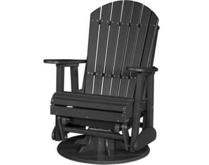 Amish Outdoors Black Adirondack Swivel Glider Chair