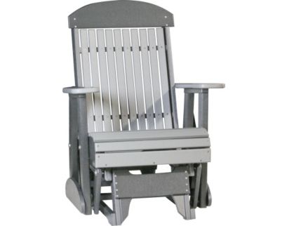 Amish Outdoors Classic High-Back Gray/Slate Adirondack Glider Chair