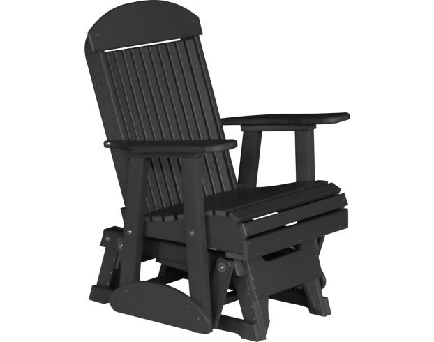 Amish Outdoors Classic High-Back Black Adirondack Glider Chair large image number 1