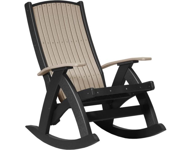 Amish Outdoors Grandpa Weatherwood/Black Comfort Rocker large image number 1