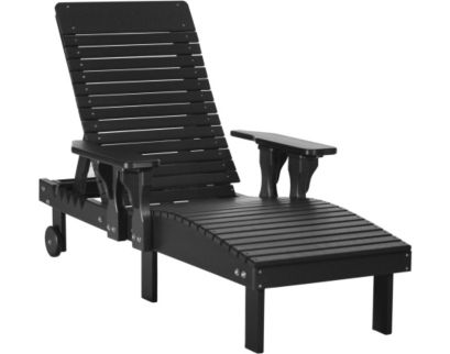 Amish Outdoors Black Adirondack Lounge Chair