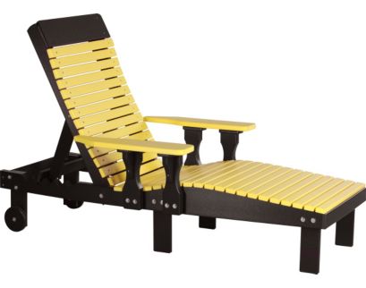 Amish Outdoors Yellow/Black Adirondack Lounge Chair