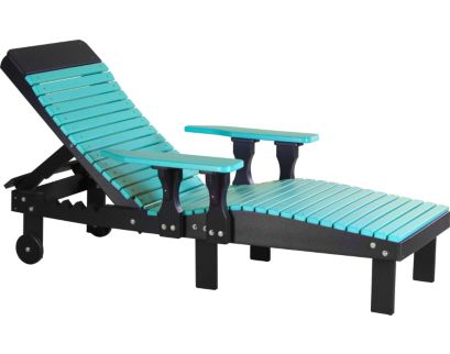 Amish Outdoors Aruba/Black Adirondack Lounge Chair