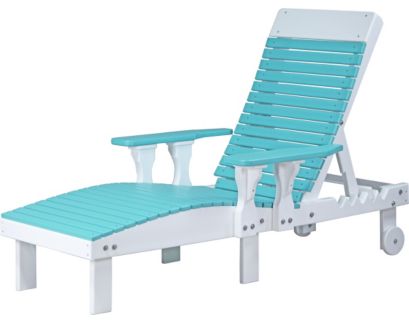 Amish Outdoors Aruba/White Adirondack Lounge Chair