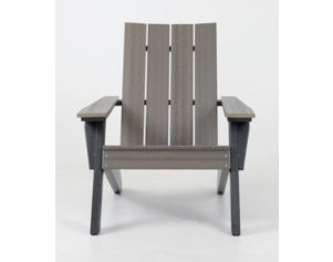 Amish Outdoors Urban Coastal Gray/Black Adirondack Chair