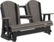 Amish Outdoors Deluxe Coastal Gray/Black Adirondack Glider Sofa with Console small image number 1