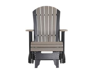 Amish Outdoors Deluxe Coastal Gray/Black Adirondack Glider Chair