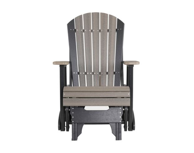 Amish Outdoors Deluxe Coastal Gray/Black Adirondack Glider Chair large image number 1