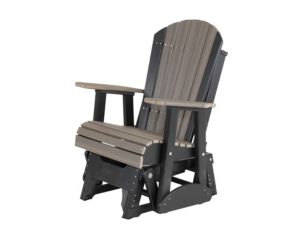 Amish Outdoors Deluxe Coastal Gray/Black Adirondack Glider Chair