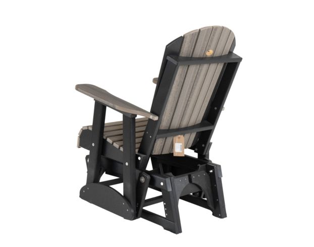 Amish Outdoors Deluxe Coastal Gray/Black Adirondack Glider Chair large image number 4