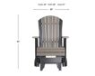 Amish Outdoors Deluxe Coastal Gray/Black Adirondack Glider Chair small image number 8