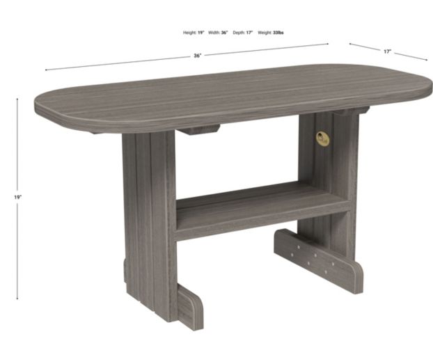 Amish Outdoors Coastal Gray Outdoor Coffee Table large image number 2