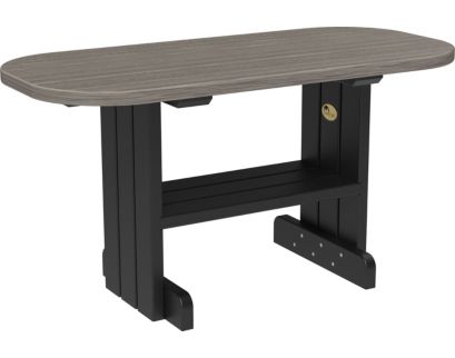 Amish Outdoors Deluxe Coastal Gray/Black Adirondack Coffee Table