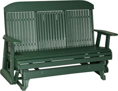 Amish Outdoors Classic High Back Outdoor Glider Sofa With Console
