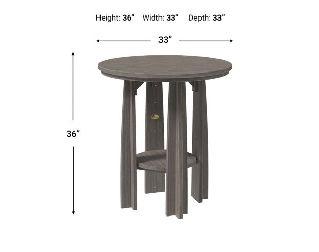 Amish Outdoors Coastal Gray Balcony Dining Table large image number 2