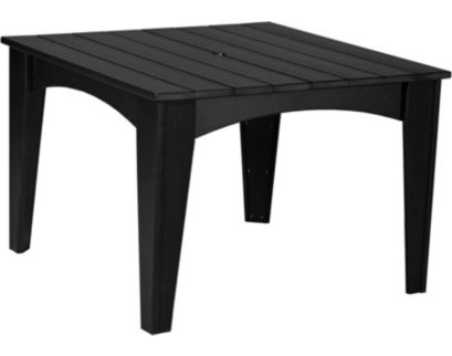 Amish Outdoors Island Black Square Dining Table