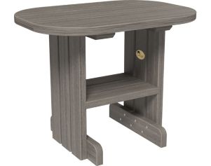 Amish Outdoors Deluxe Coastal Gray Oval End Table