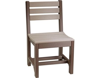 Amish Outdoors Island Weatherwood/Chestnut Patio Dining Chair