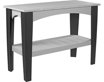 Amish Outdoors Island Gray/Black Buffet Table