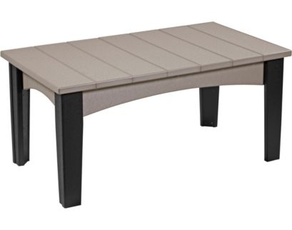 Amish Outdoors Island Weatherwood/Black Coffee Table