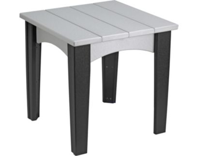 Amish Outdoors Island Gray/Black End Table