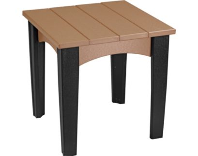 Amish Outdoors Island Cedar/Black End Table