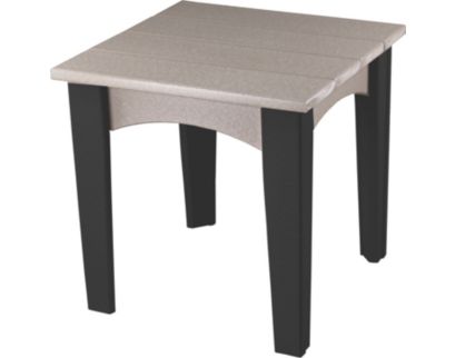 Amish Outdoors Island Weatherwood/Black End Table