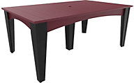 Amish Outdoors Island Rectangular Outdoor Dining Table