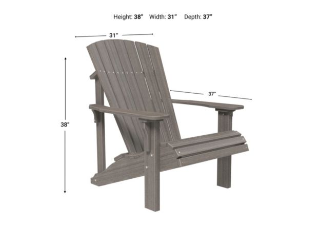 Amish Outdoors Deluxe Coastal Gray Adirondack Chair large image number 2