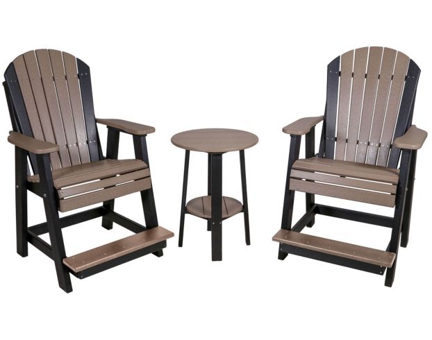 Amish Outdoors 2 Balcony Adirondack Chairs & Side Table large image number 1