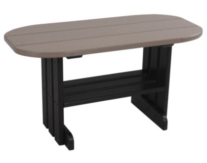 Amish Outdoors Deluxe Weatherwood/Black Adirondack Coffee Table