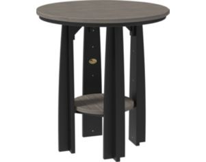 Amish Outdoors Coastal Gray/Black Round Balcony Dining Table