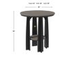 Amish Outdoors Coastal Gray/Black Round Balcony Dining Table small image number 2