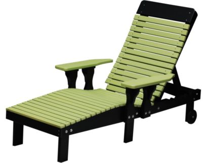 Amish Outdoors Lime/Black Adirondack Lounge Chair