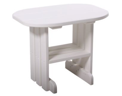 Amish Outdoors Deluxe White Oval End Table