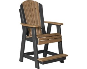 Amish Outdoors Balcony Poly Chair Mahogany/Black