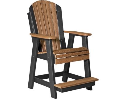 Amish Outdoors Antique Mahogany/Black Balcony Adirondack Chair