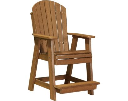 Amish Outdoors Antique Mahogany Balcony Adirondack Chair