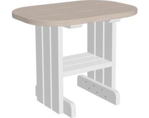 Amish Outdoors Adirondack Deluxe Oval End Table Birch/White