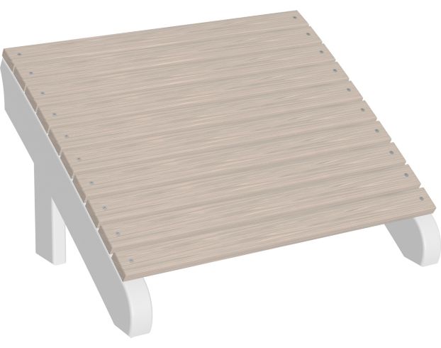 Amish Outdoors Adirondack Deluxe Footrest Birch/White large image number 1